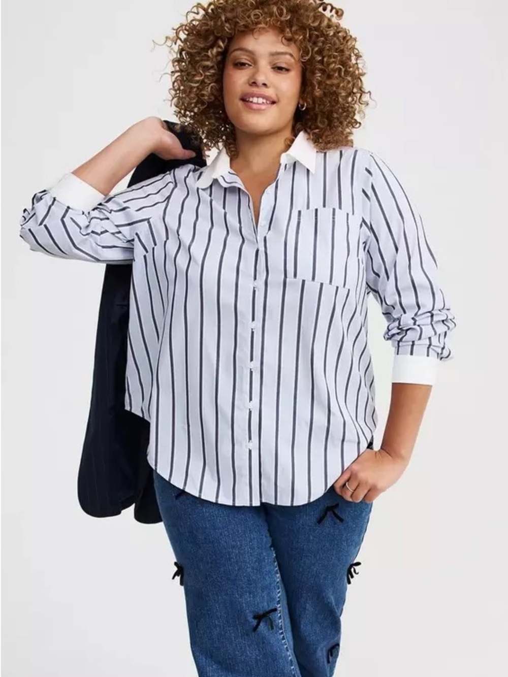 Torrid Lizzie Poplin Button-Up Shirt
